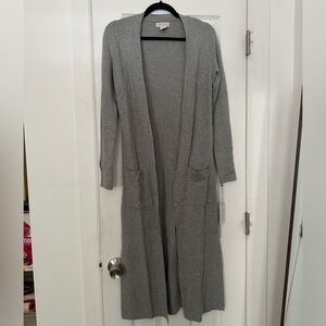 Long gray cardigan